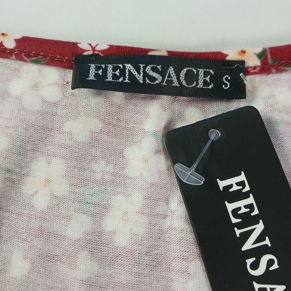 NWT New Fensace Sleeveless Floral V-neck Mini Dress Sundress - Picture 5 of 8